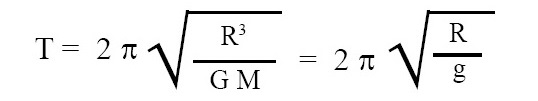 periodic-time-when-satellite-is-revolving-close-to-the-earth’s-surface